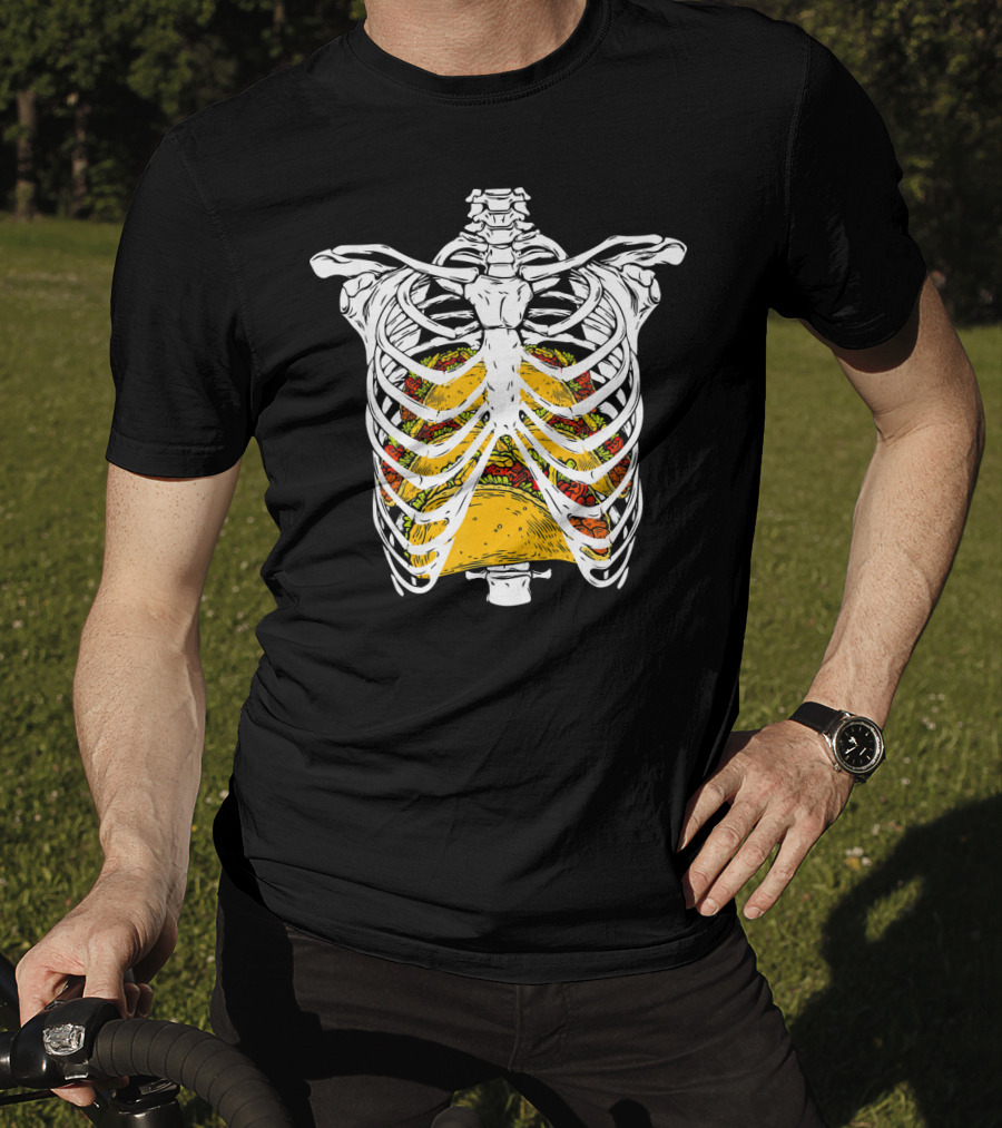 Halloween Costume Skeleton Rib Taco Filling T-Shirt