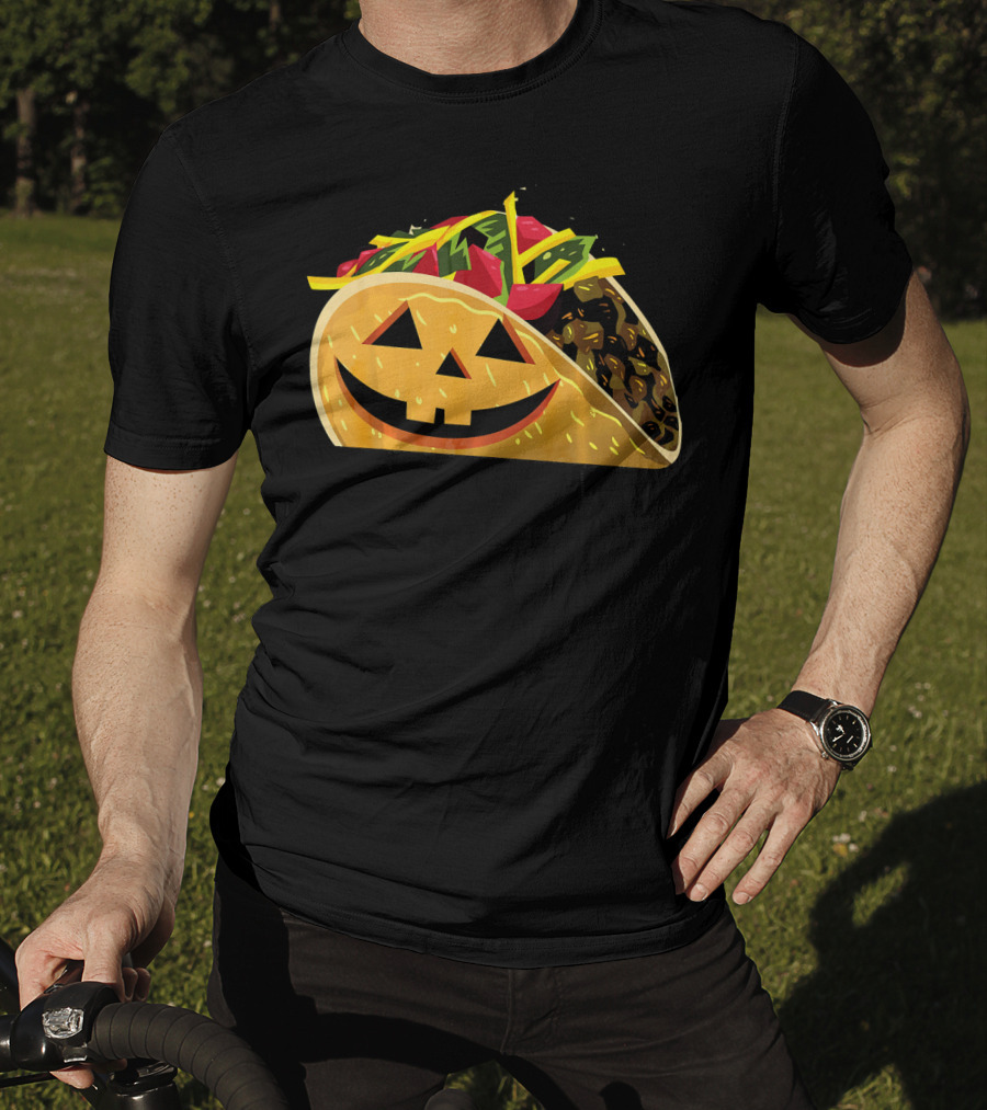 Taco Lantern Happy Haunted Halloween Mex Jack O' Lantern Taco T-Shirt