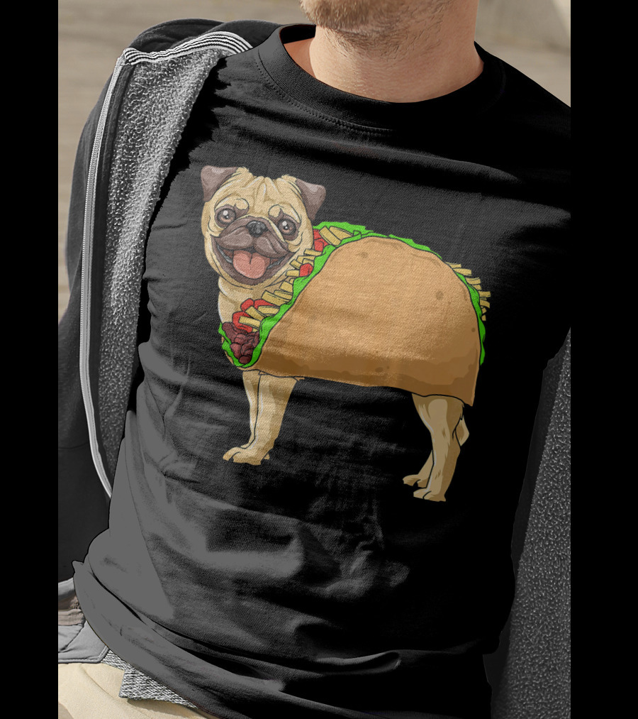 Taco Pug Mexican Burrito Pug T-Shirt
