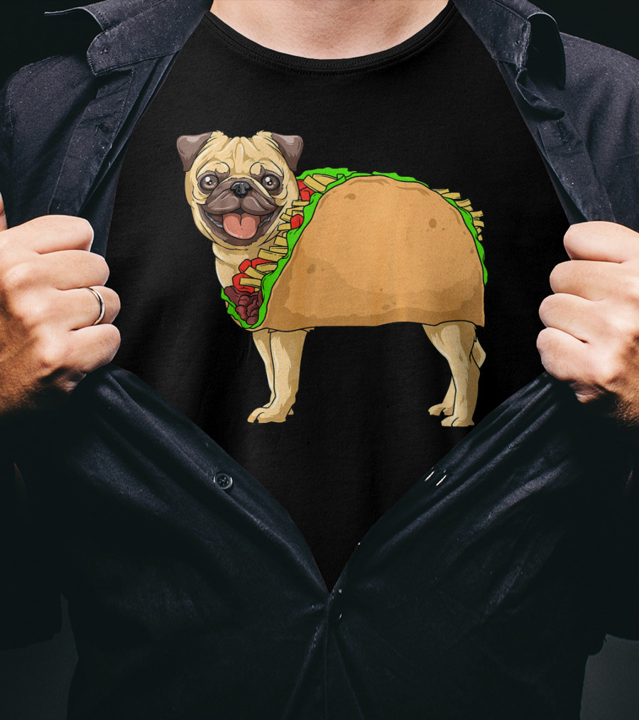 Taco Pug Mexican Burrito Pug T-Shirt