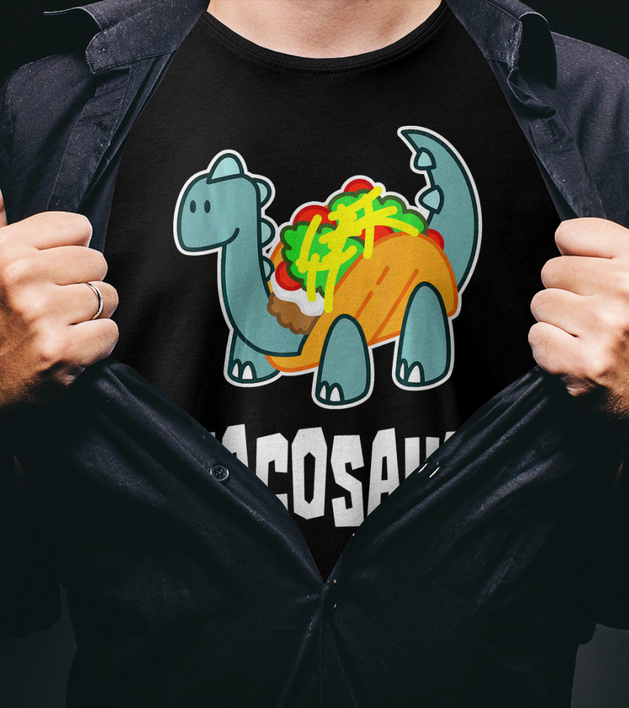 Tacosaur Funny Mexican Food Taco Lover Dino Dinos T-Shirt