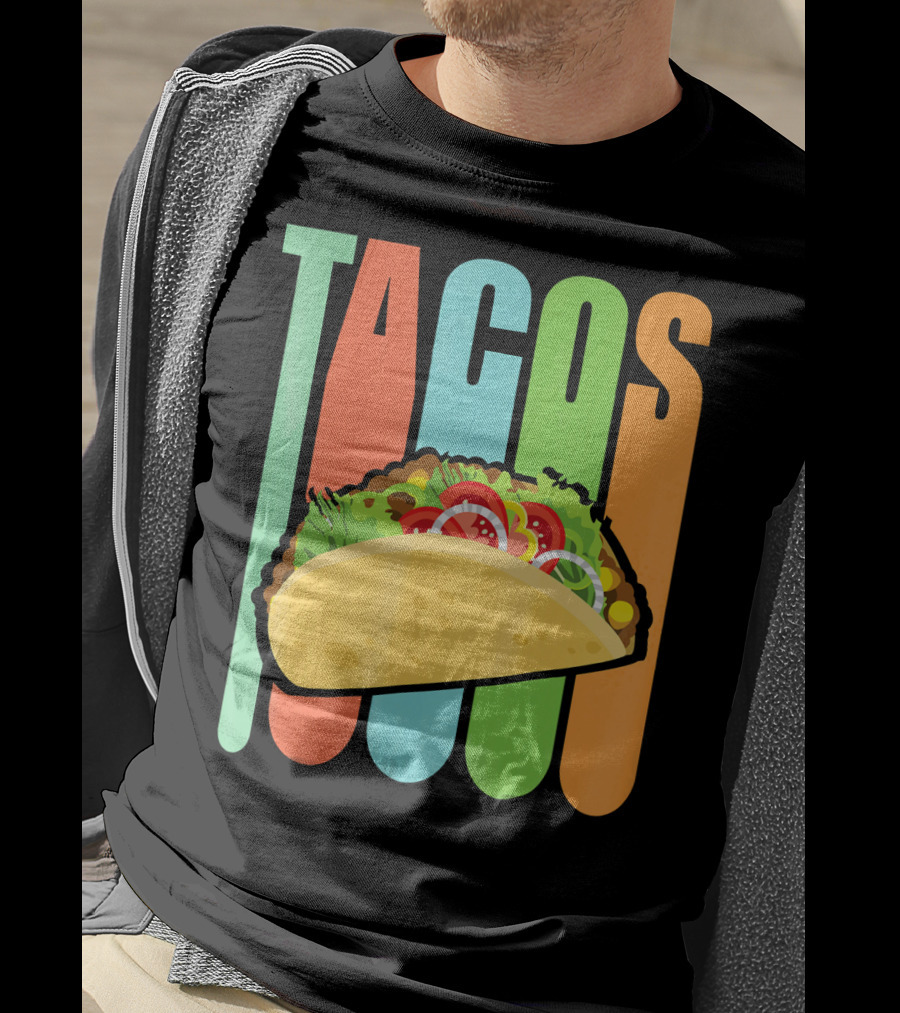 Retro Tacos Mexica Vintage Funny T-Shirt