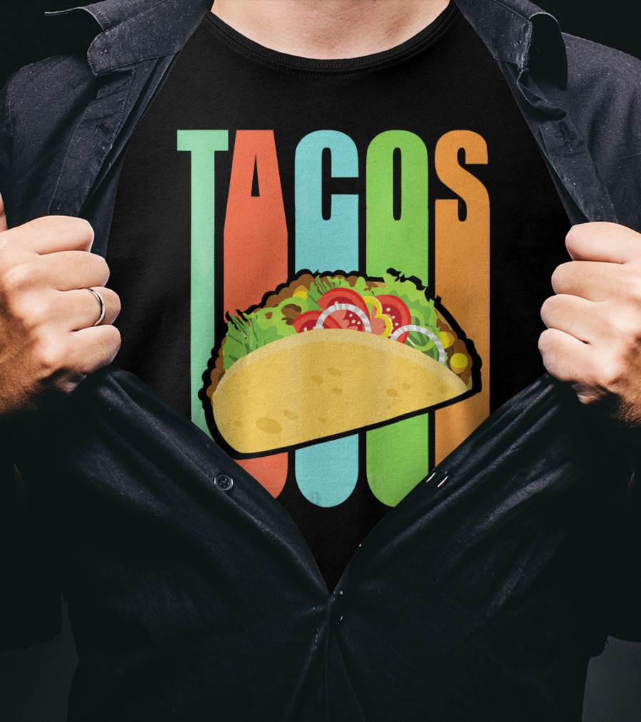 Retro Tacos Mexica Vintage Funny T-Shirt