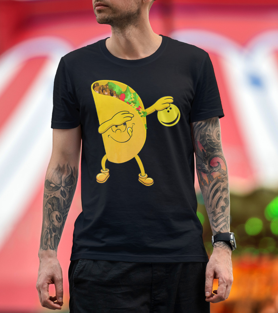 Dabbing Tacos Dab Bowling Happy Bowling Taco T-Shirt
