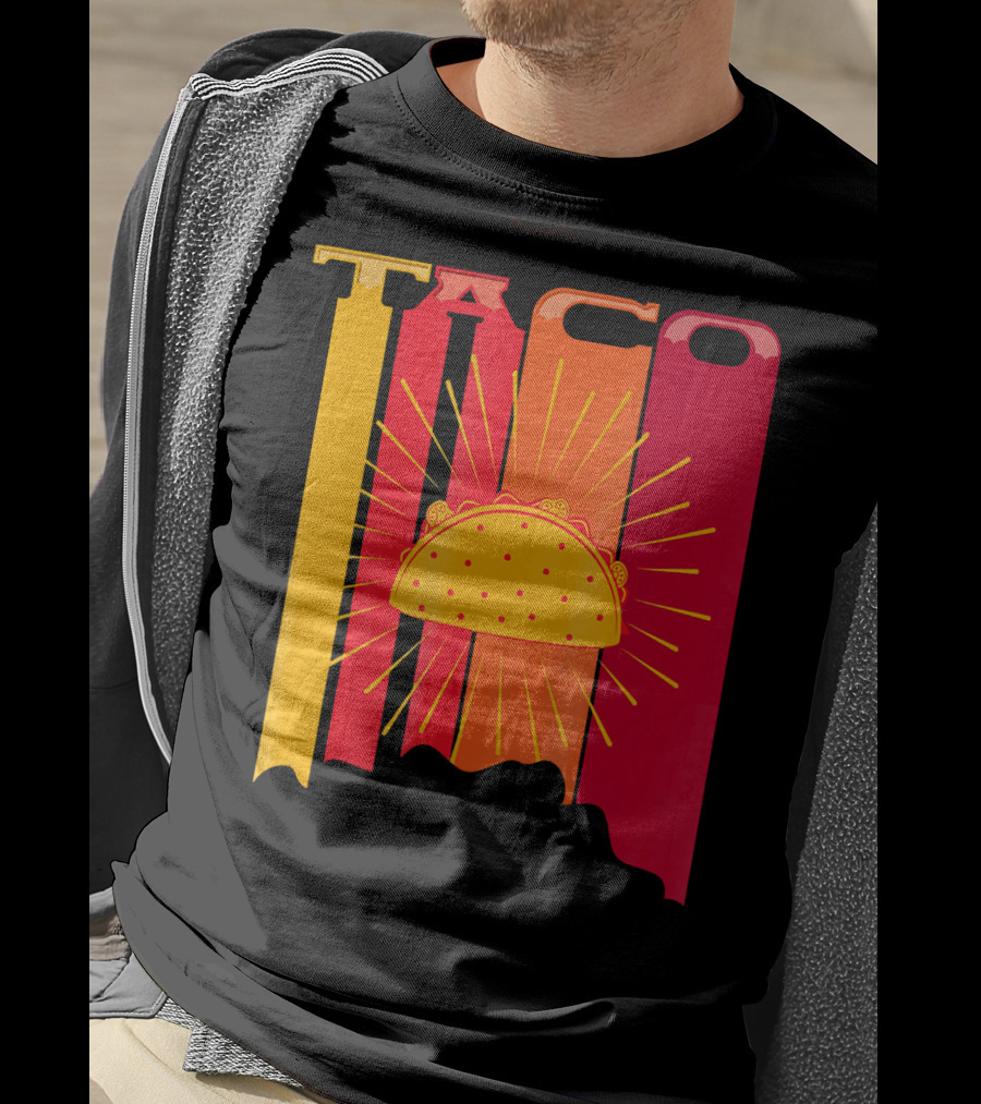 Retro Vintage 70s 80s Taco Sunburst Fiesta T-Shirt