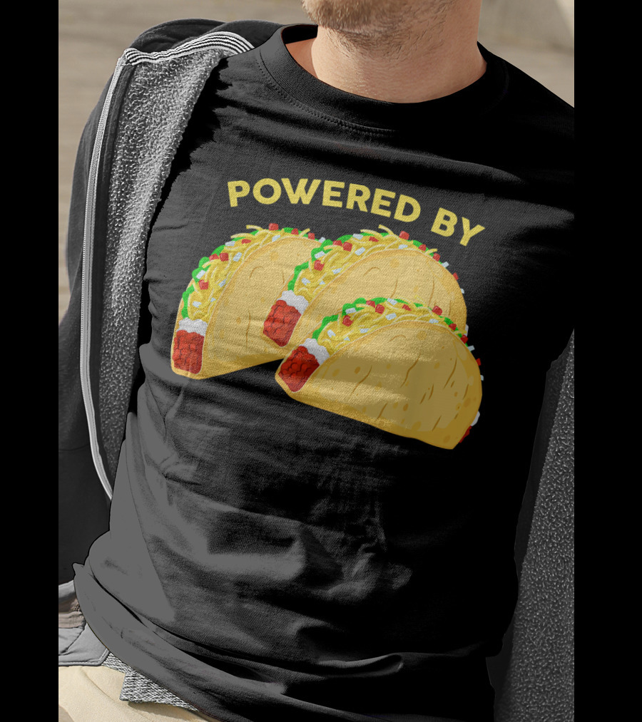 Powered By Tacos Viva Mexico Mexican Love T-Shirt