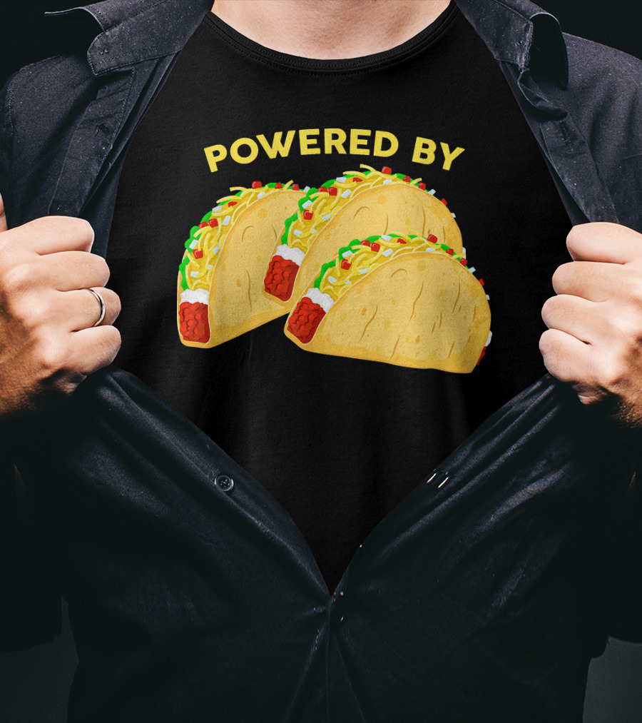 Powered By Tacos Viva Mexico Mexican Love T-Shirt