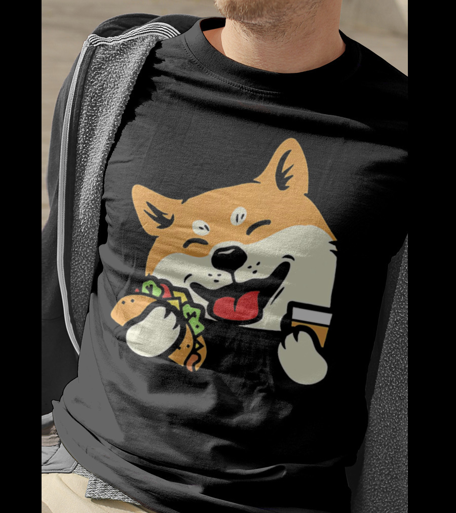 Cute Shiba Inu Taco Pocket Cinco De Mayo T-Shirt