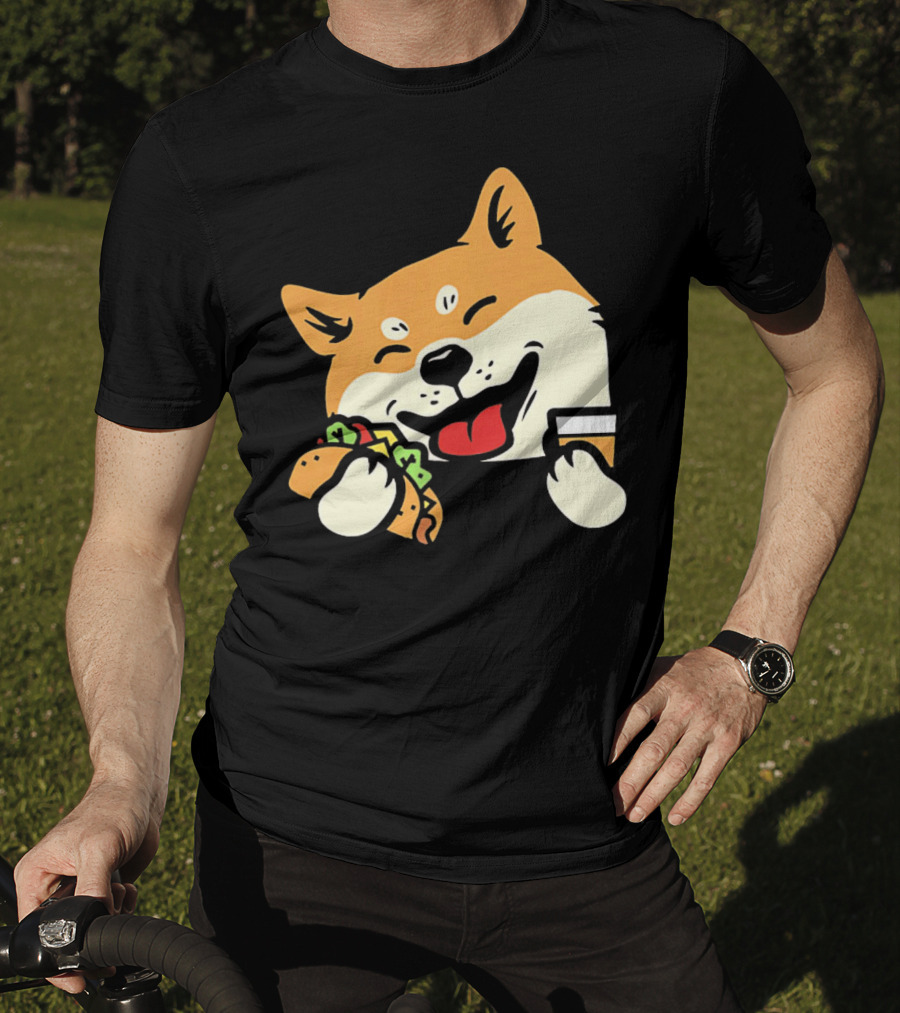 Cute Shiba Inu Taco Pocket Cinco De Mayo T-Shirt