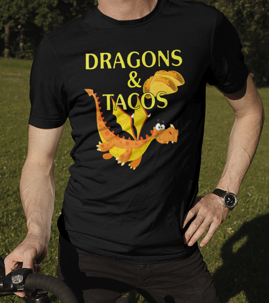 Dragons And Tacos Funny Fantas T-Shirt