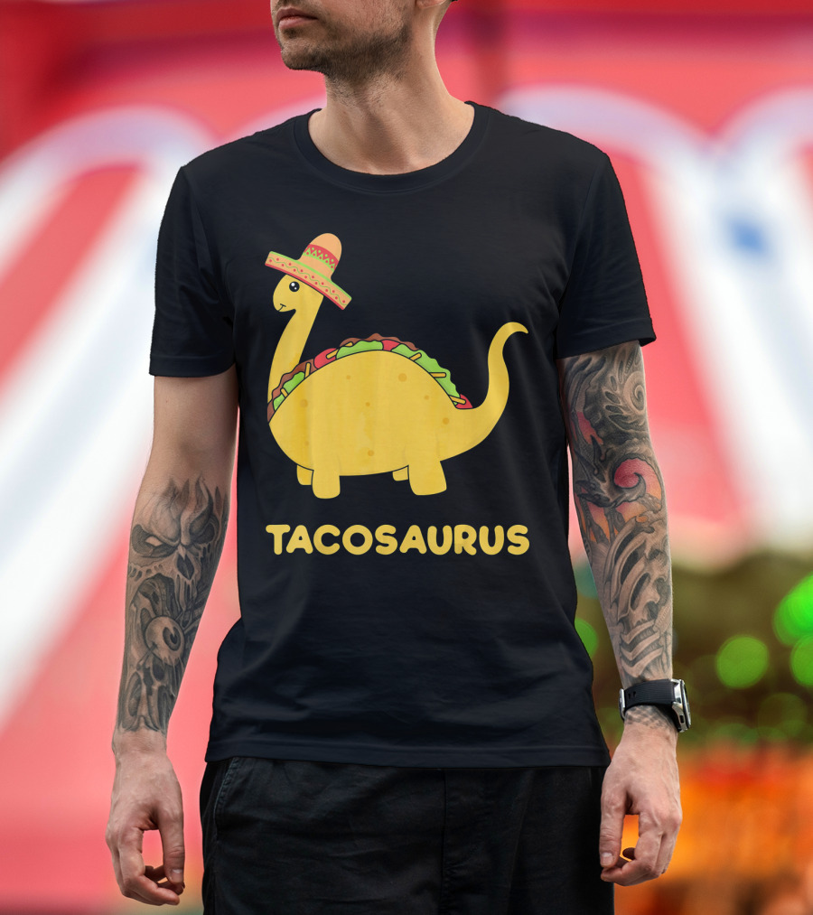 Cinco de Mayo Tacosaurus Dinosaur in Sombrero T-Shirt