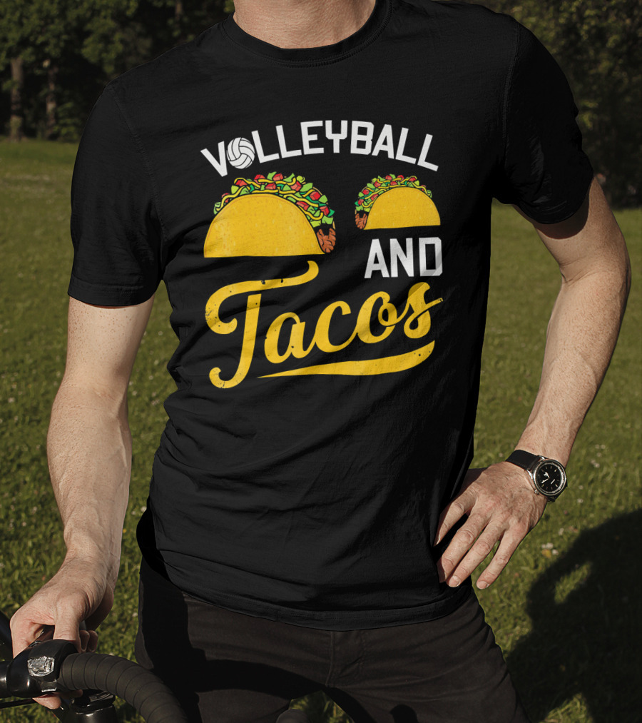 Volleyball Enthusiast's Love For Tacos T-Shirt