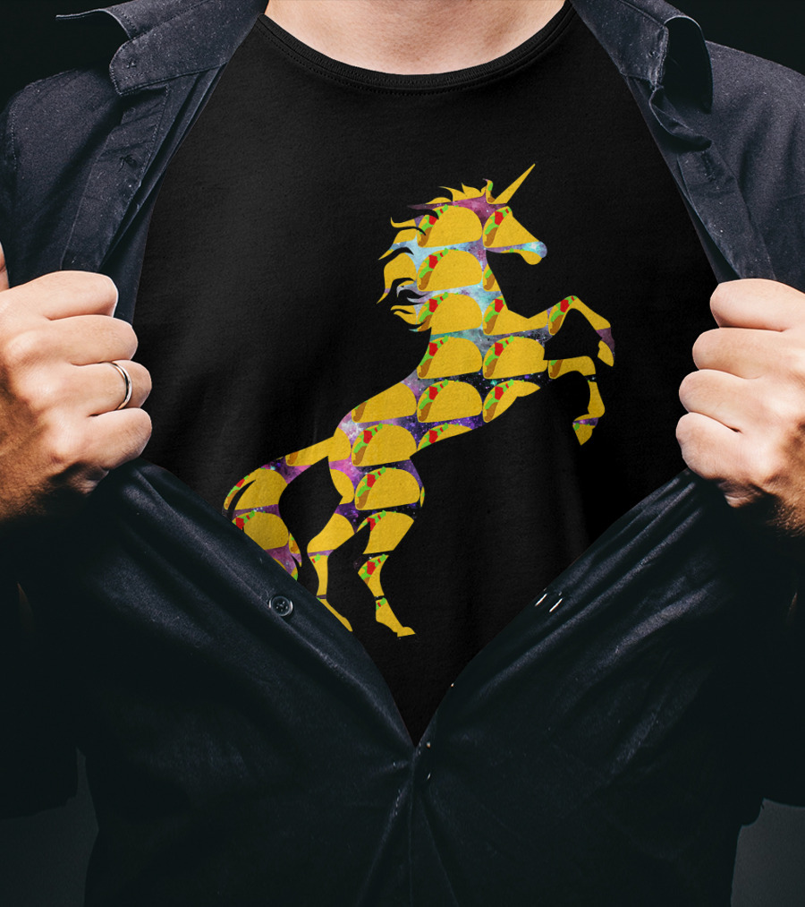 Unicorn Galaxy Space Tacos T-Shirt