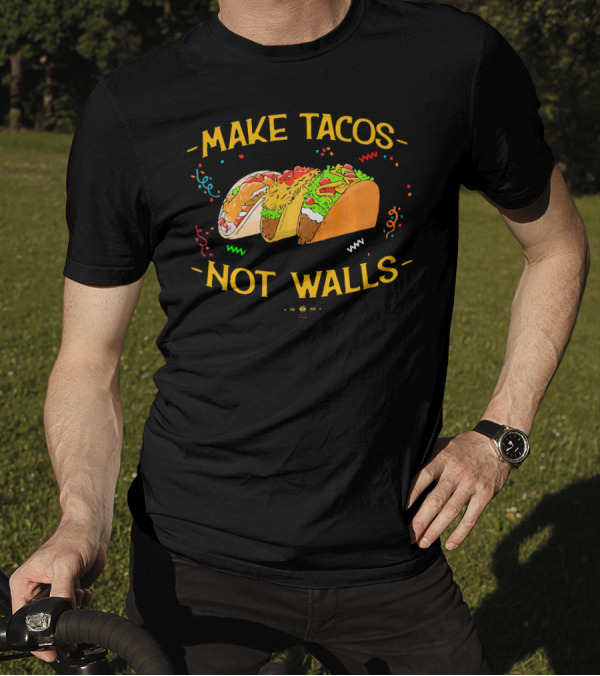 Make Tacos Not Walls Colorful Party Confetti T-Shirt