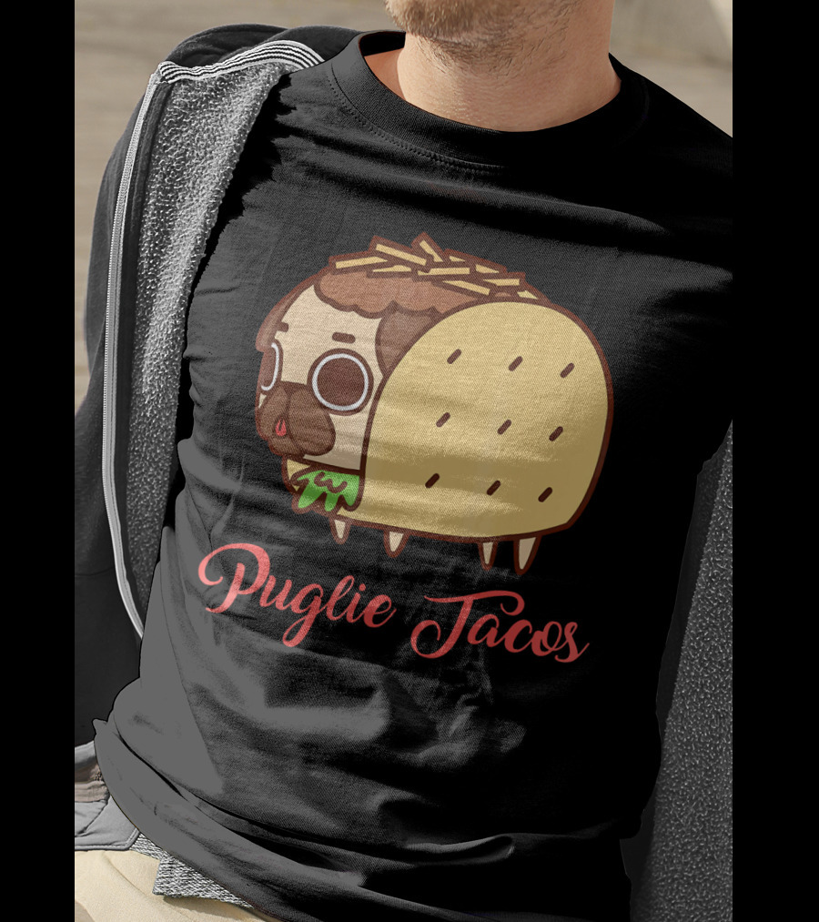 Puglie Tacos Cute Mexican Food Dog T-Shirt