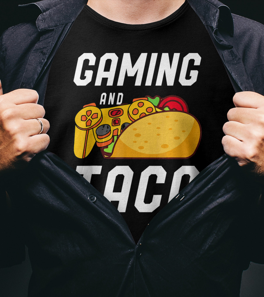 Gaming And Taco Gamers Controller Snack Combo T-Shirt