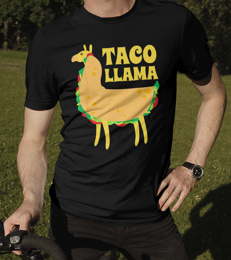 Taco Llama Animal Funny Mexican Cinco De Mayo T-Shirt