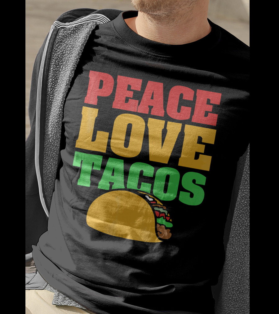 Peace Love Tacos Cute Taco Tuesday T-Shirt