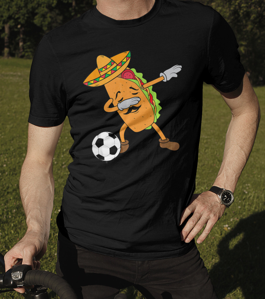 Mexico Soccer Taco Dabbing Sombrero Cool T-Shirt