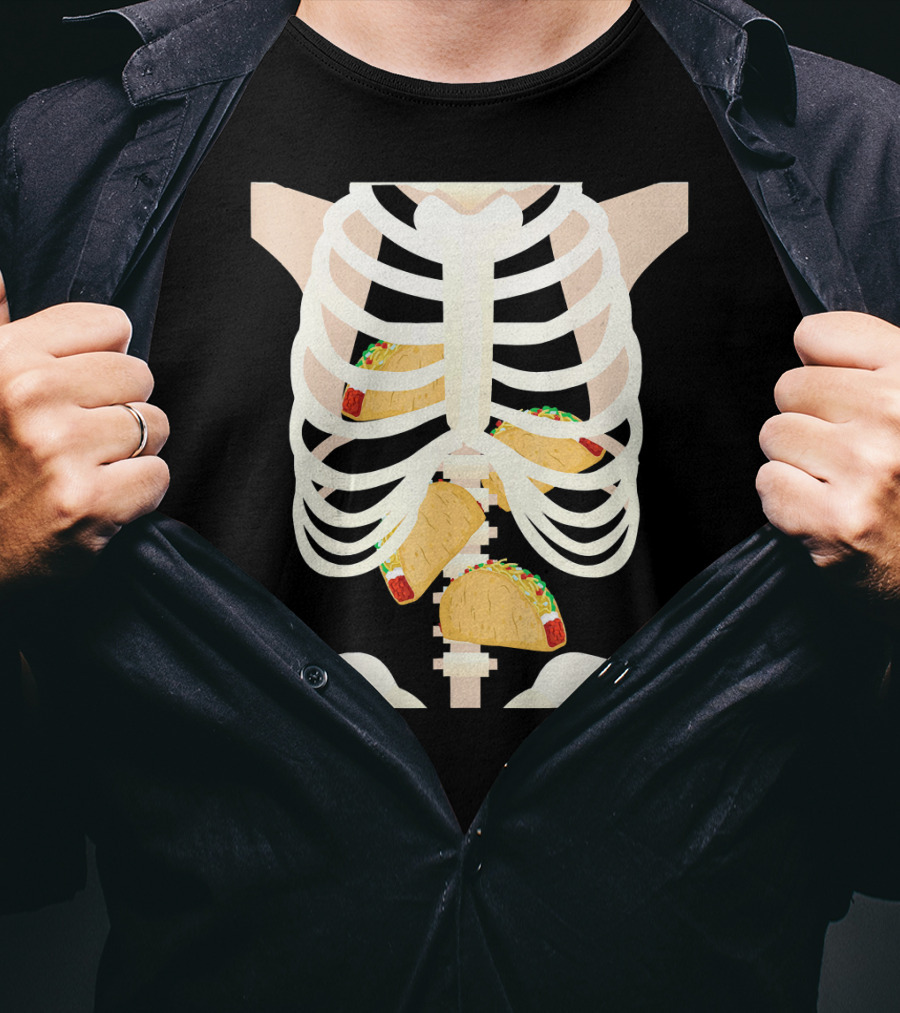 Funny Taco Skeleton Halloween T-Shirt