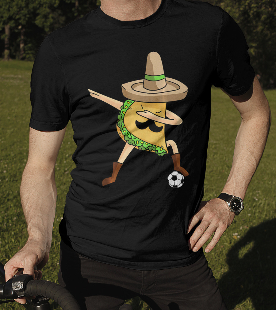 Mexico Dabbing Soccer Taco Cool Sombrero Boots T-Shirt