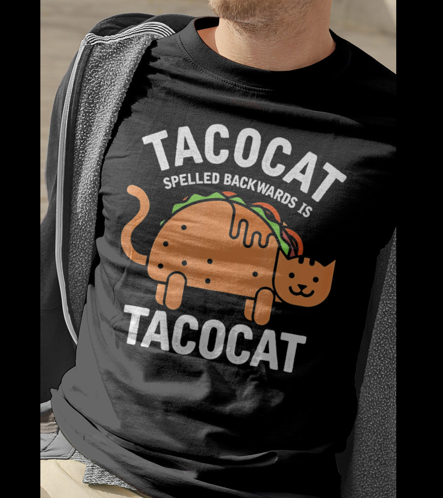 Tacocat Spelled Backwards Is Tacocat Cinco De Mayo Cinco De Meow Cat Taco T-Shirt