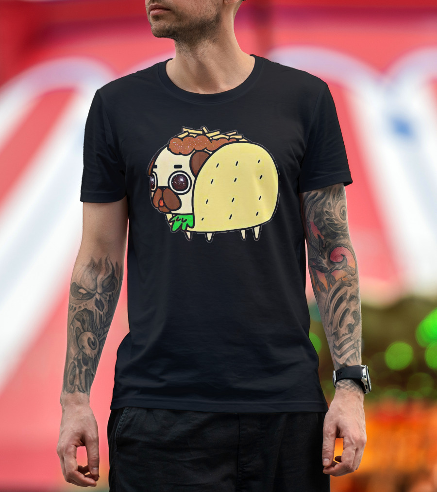 Funny Pug Taco Fusion with Toppings T-Shirt
