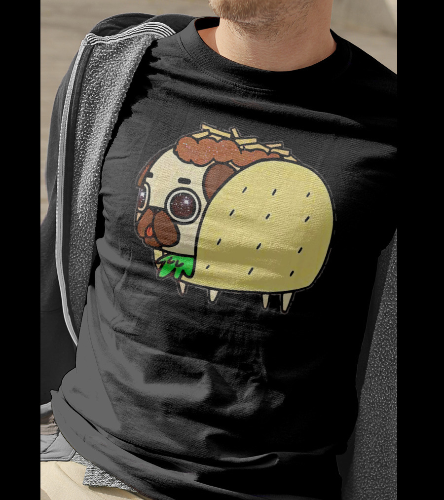 Funny Pug Taco Fusion With Toppings T-Shirt