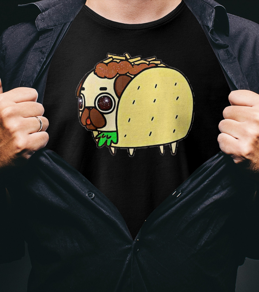 Funny Pug Taco Fusion With Toppings T-Shirt