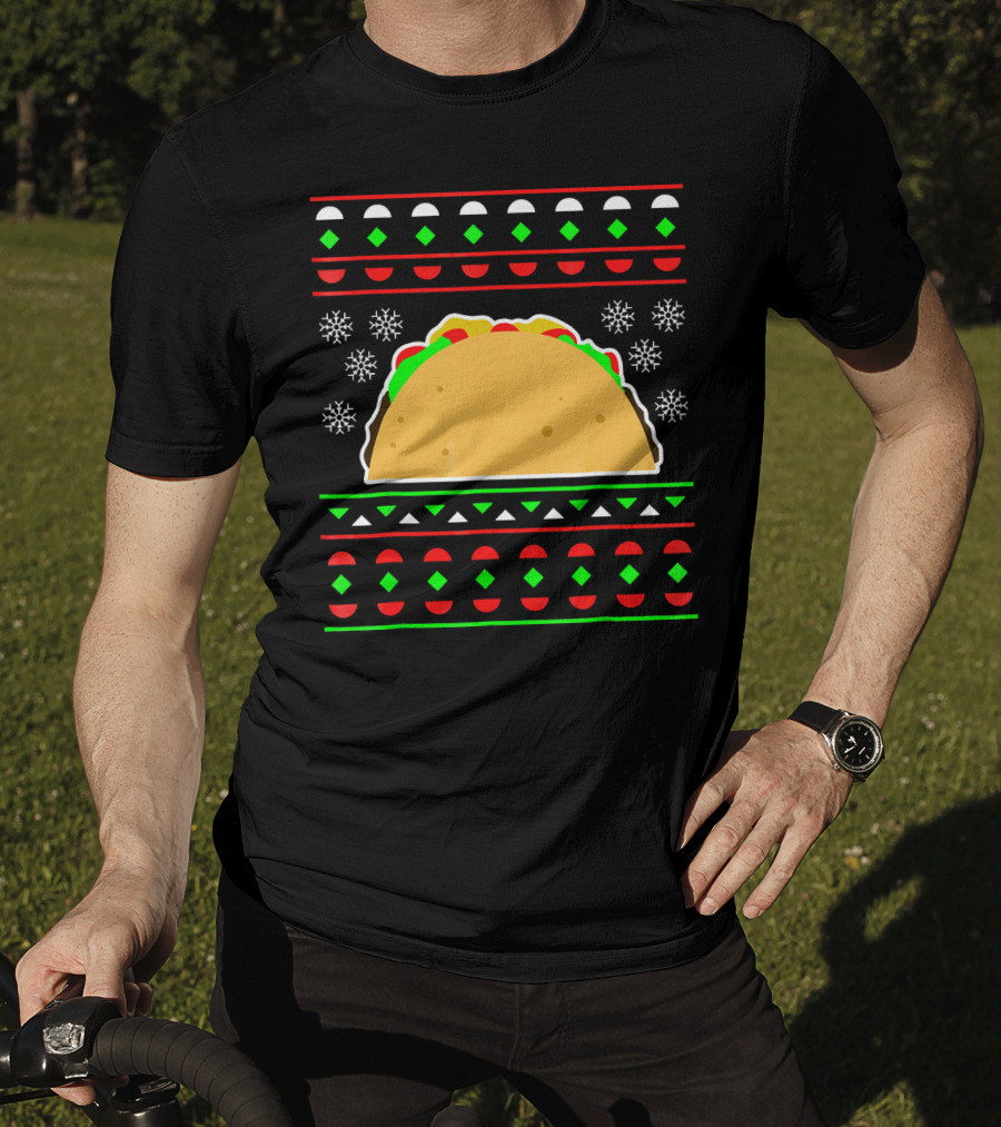 Taco Ugly Christmas Sweater Merry T-Shirt