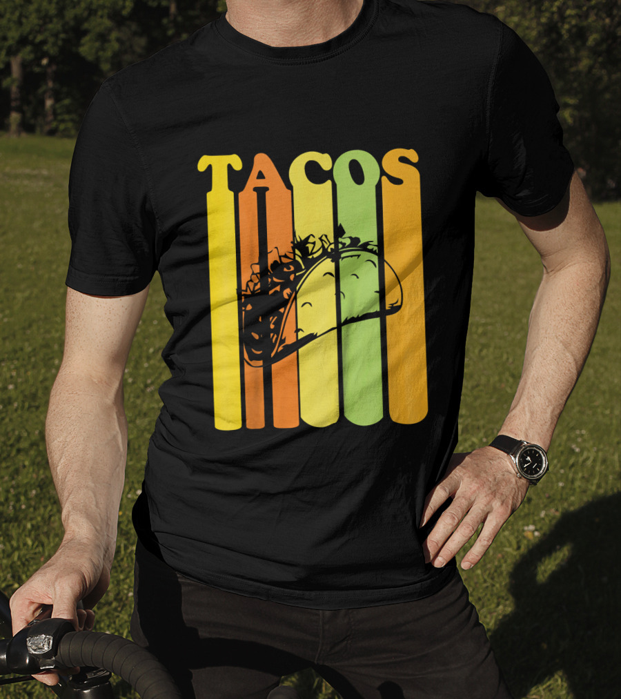 Tacos Retro Vintage Stripes Kids Novelty T-Shirt