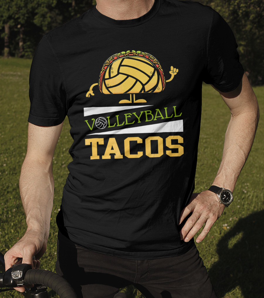 Volleyball Tacos Fun Men Women Kids Volleyball Player T-Shirt