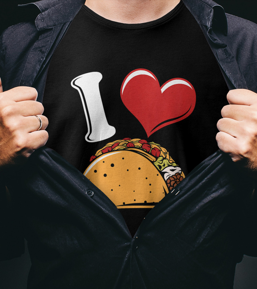 Kids Funny I Heart Tacos Love T-Shirt