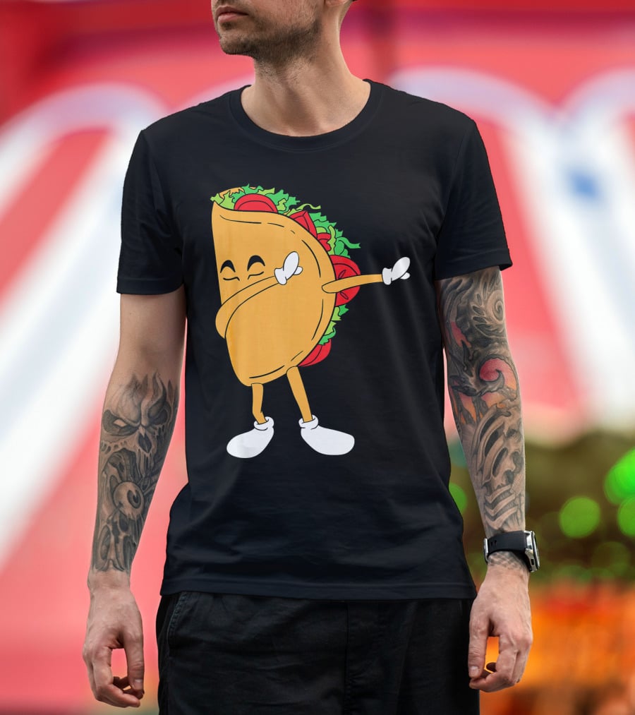 Dabbing Taco Mexico Funny Mexican Food T-Shirt