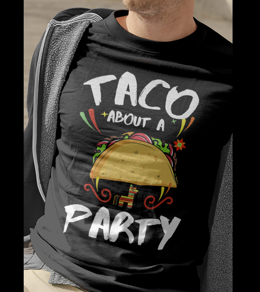 Taco About A Party Colorful Taco Fiesta With Pinata T-Shirt