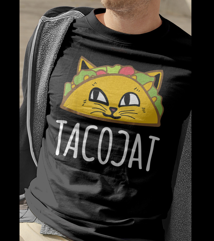 Tacocat Cute Cat And Taco Palindrome T-Shirt