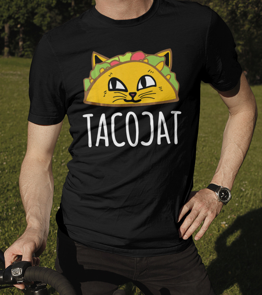 Tacocat Cute Cat And Taco Palindrome T-Shirt