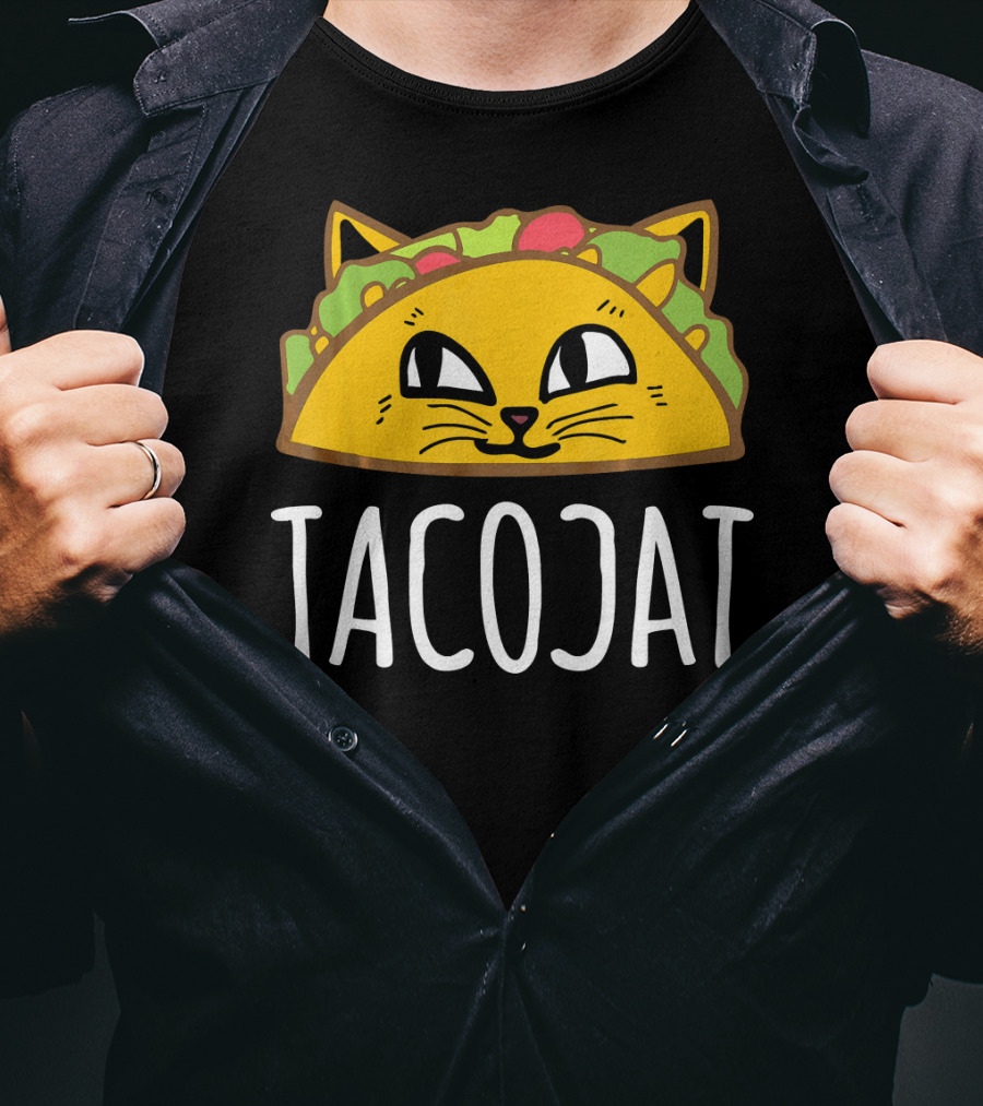 Tacocat Cute Cat And Taco Palindrome T-Shirt
