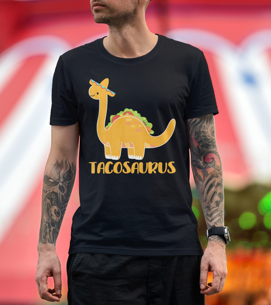 Tacosaurus Brachiosaurus Sombrero Funny Taco Dino T-Shirt
