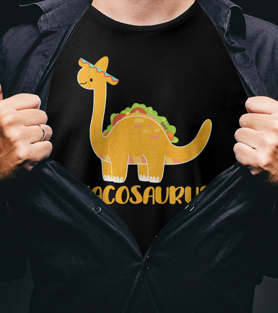 Tacosaurus Brachiosaurus Sombrero Funny Taco Dino T-Shirt