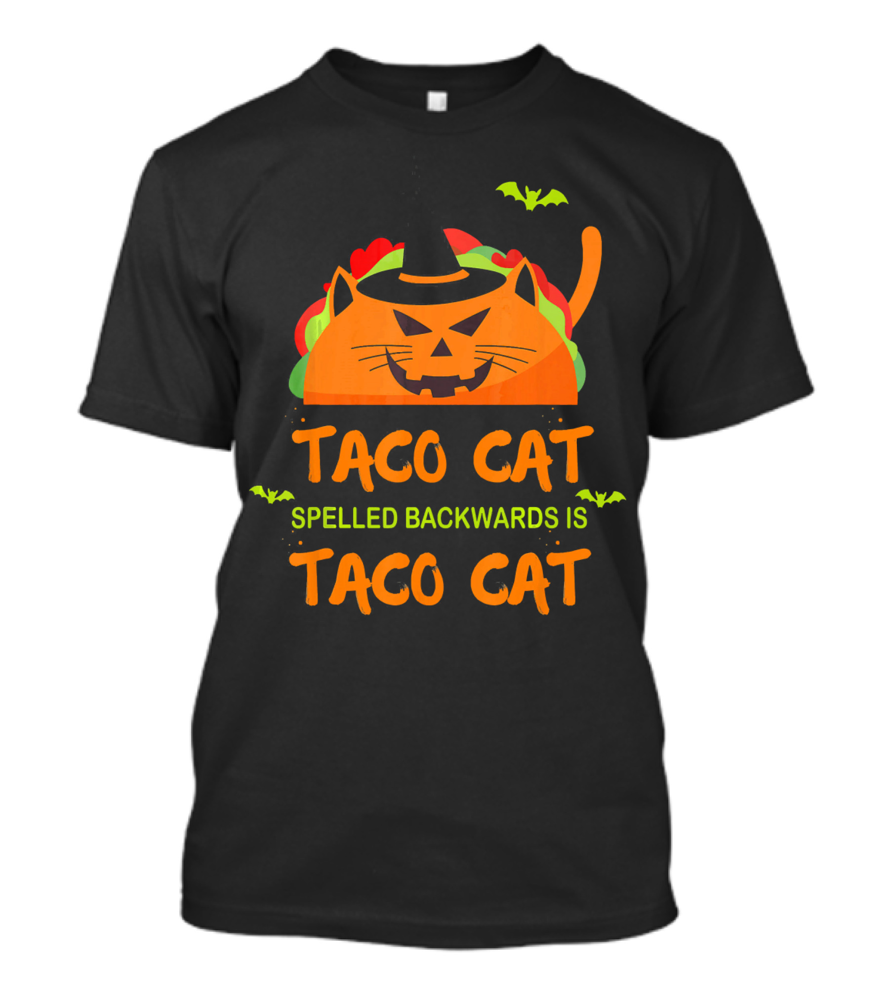 Halloween Taco Cat Spelled Backwards Is Taco Cat T-Shirt
