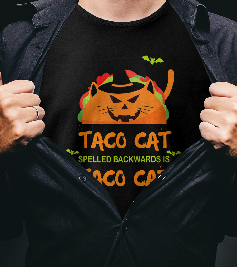 Halloween Taco Cat Spelled Backwards Is Taco Cat T-Shirt
