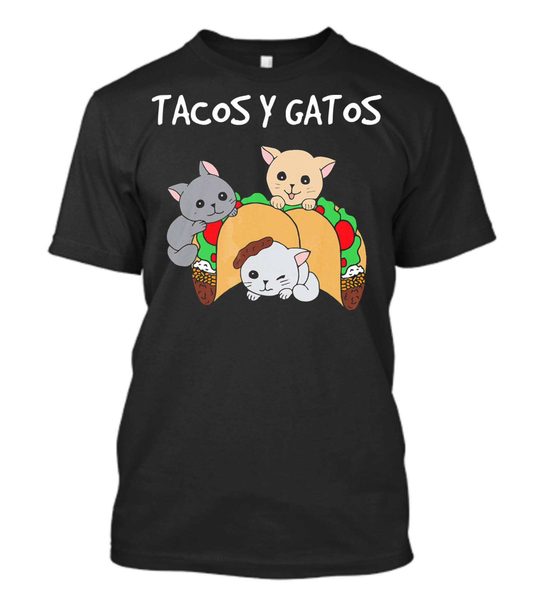 Tacos Y Gatos Cute Funny Cats In Tacos T-Shirt