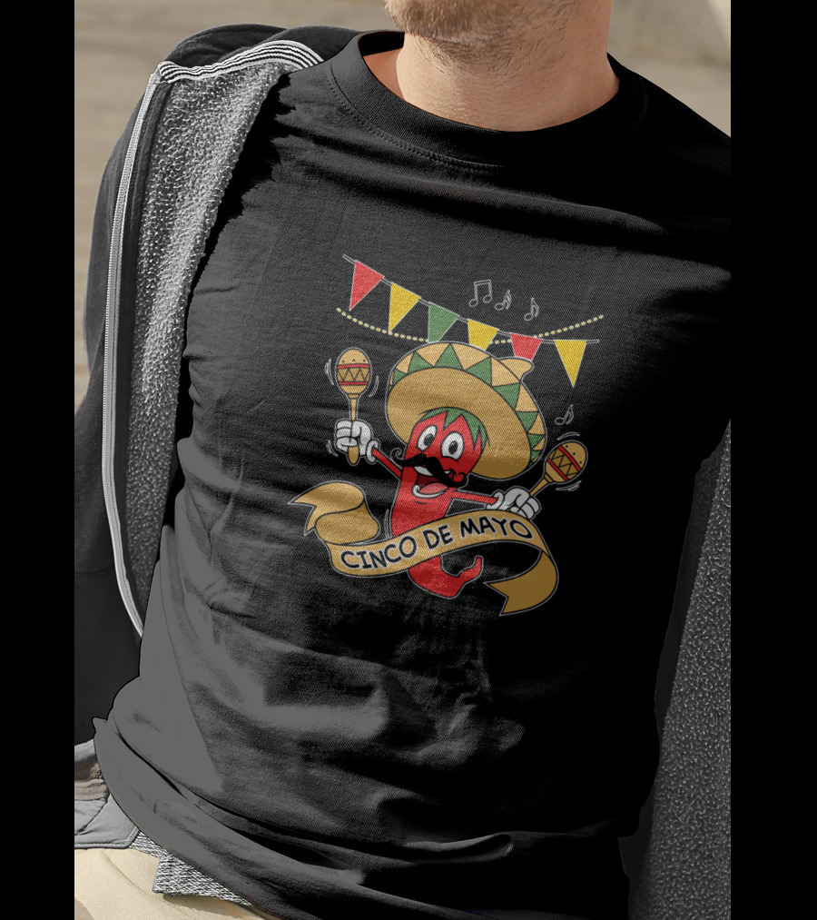 Cinco De Mayo Red Chili Shake Your Maracas Fiesta Party T-Shirt