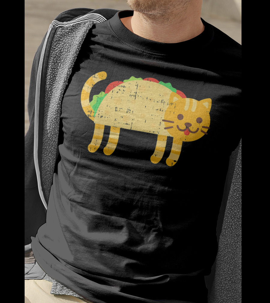Taco Cat Kitty Kitten Funny Mexican Cinco De Mayo T-Shirt