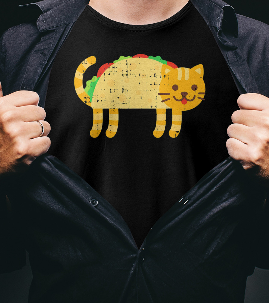 Taco Cat Kitty Kitten Funny Mexican Cinco De Mayo T-Shirt