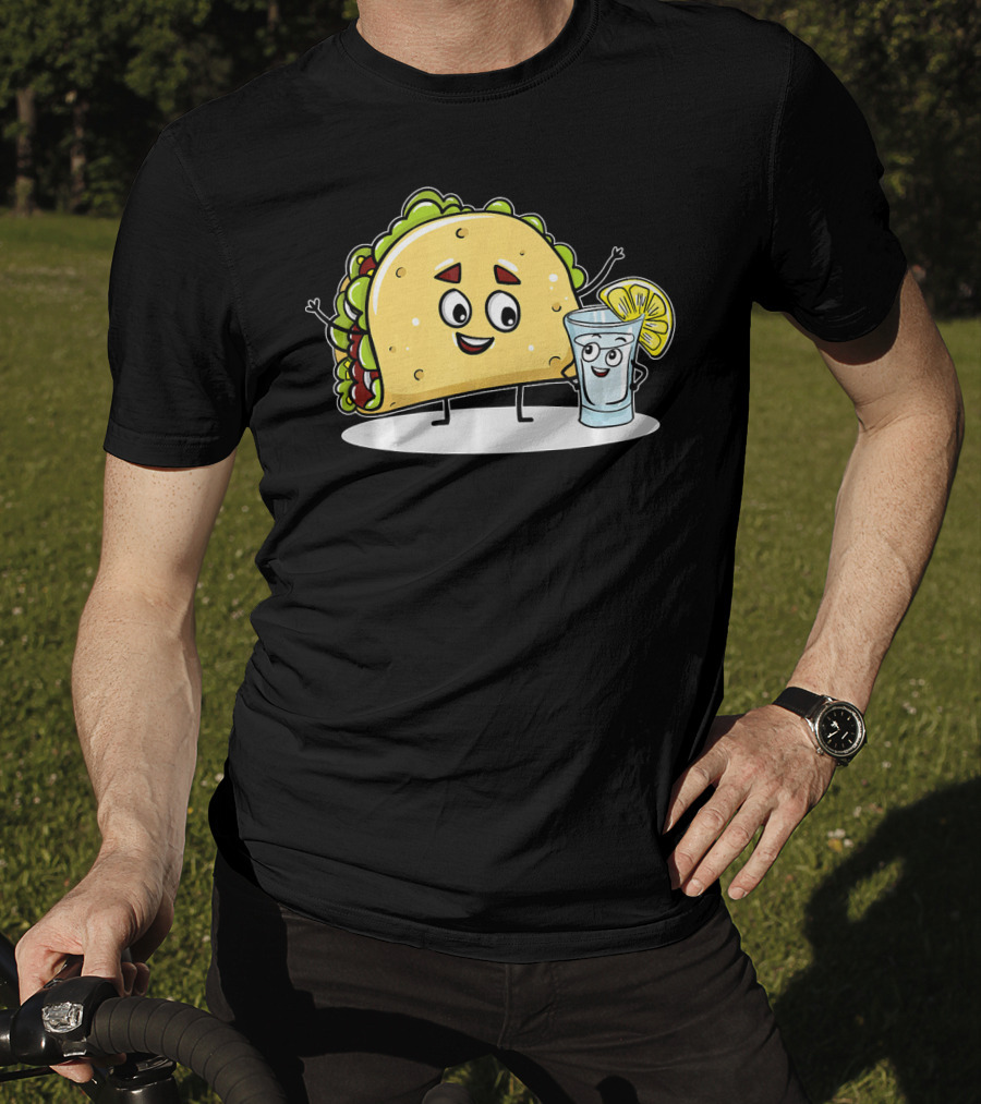 Kawaii Style Taco And Tequila Best Friends With Lemon Slice T-Shirt