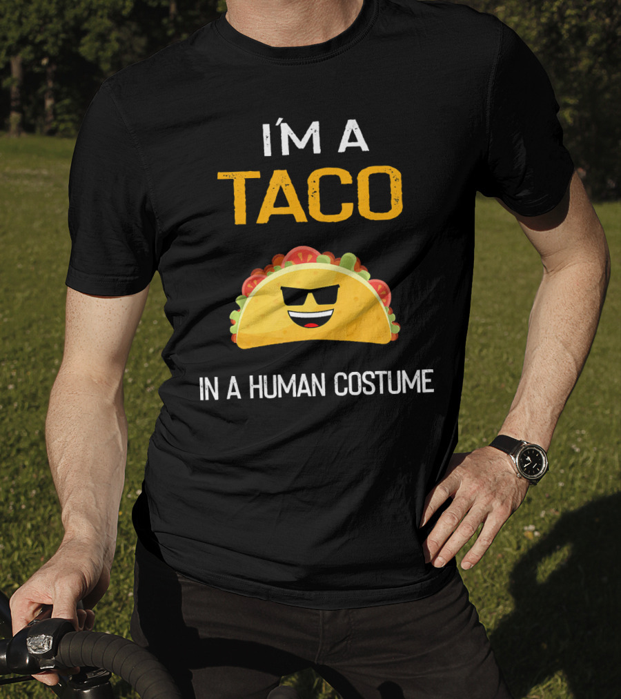 I'm A Taco In A Human Costume With Sunglasses And Smile Emoji T-Shirt
