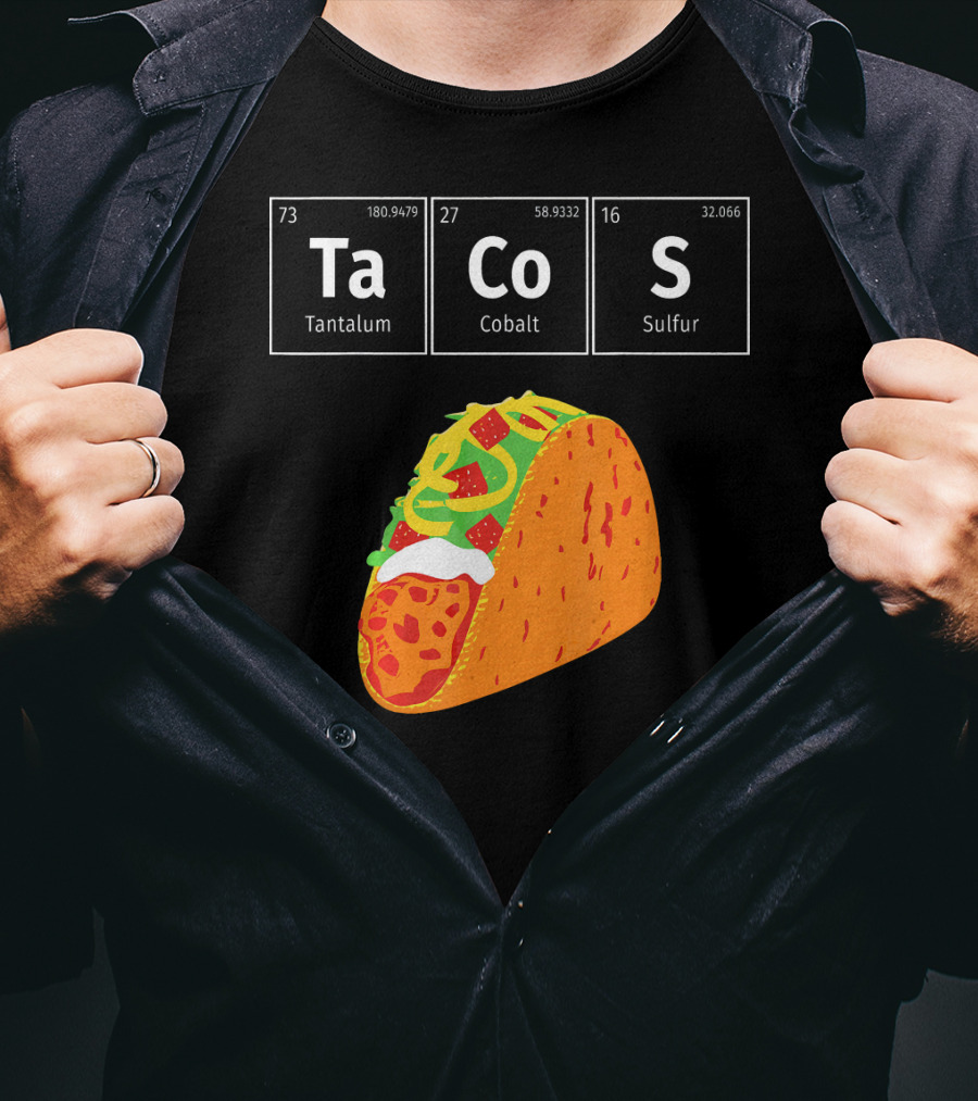 Tantalum Cobalt Sulfur Mexican Tacos Elements T-Shirt