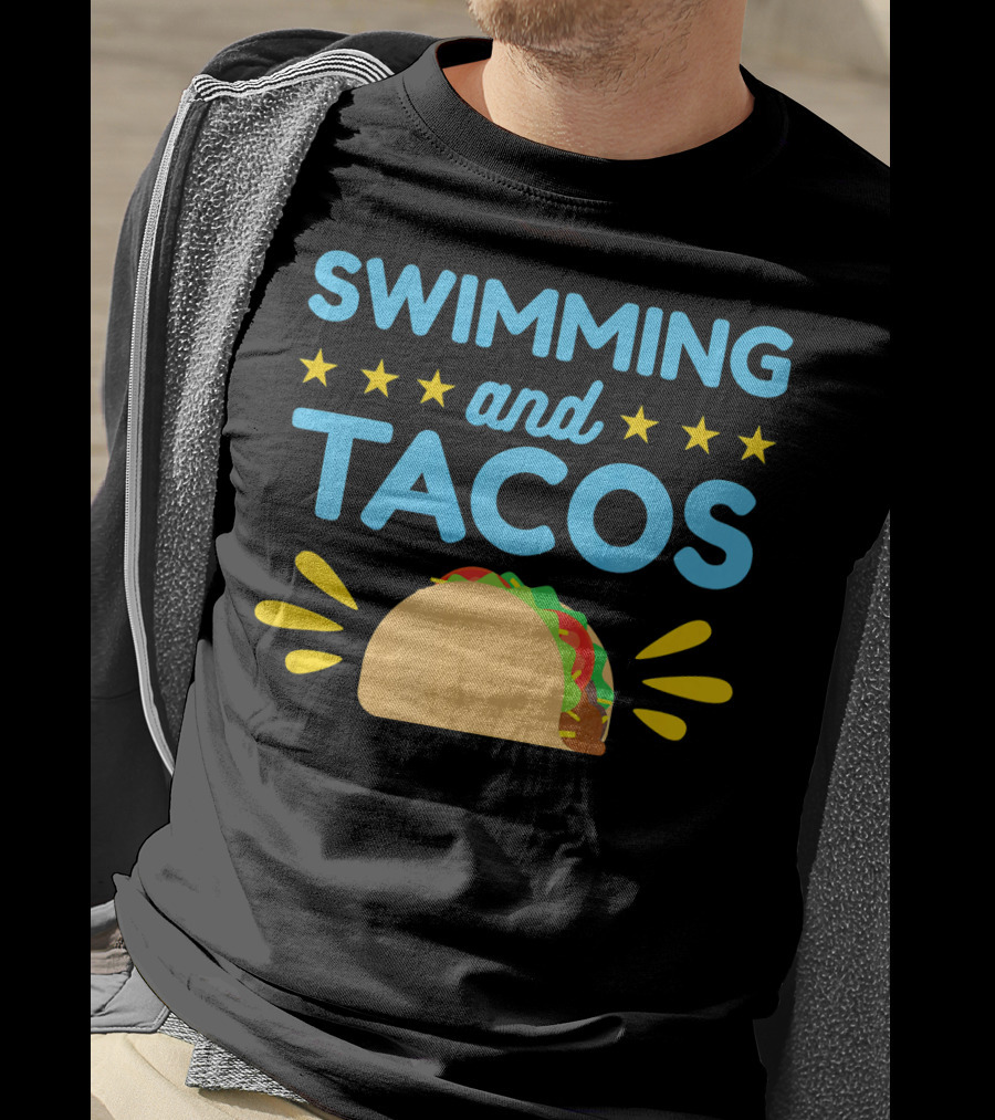 Swimming And Tacos Stars Taco T-Shirt